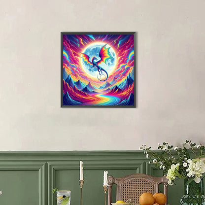 Flying Colorful Dragon - Full Round Drill Diamond Painting 40*40CM