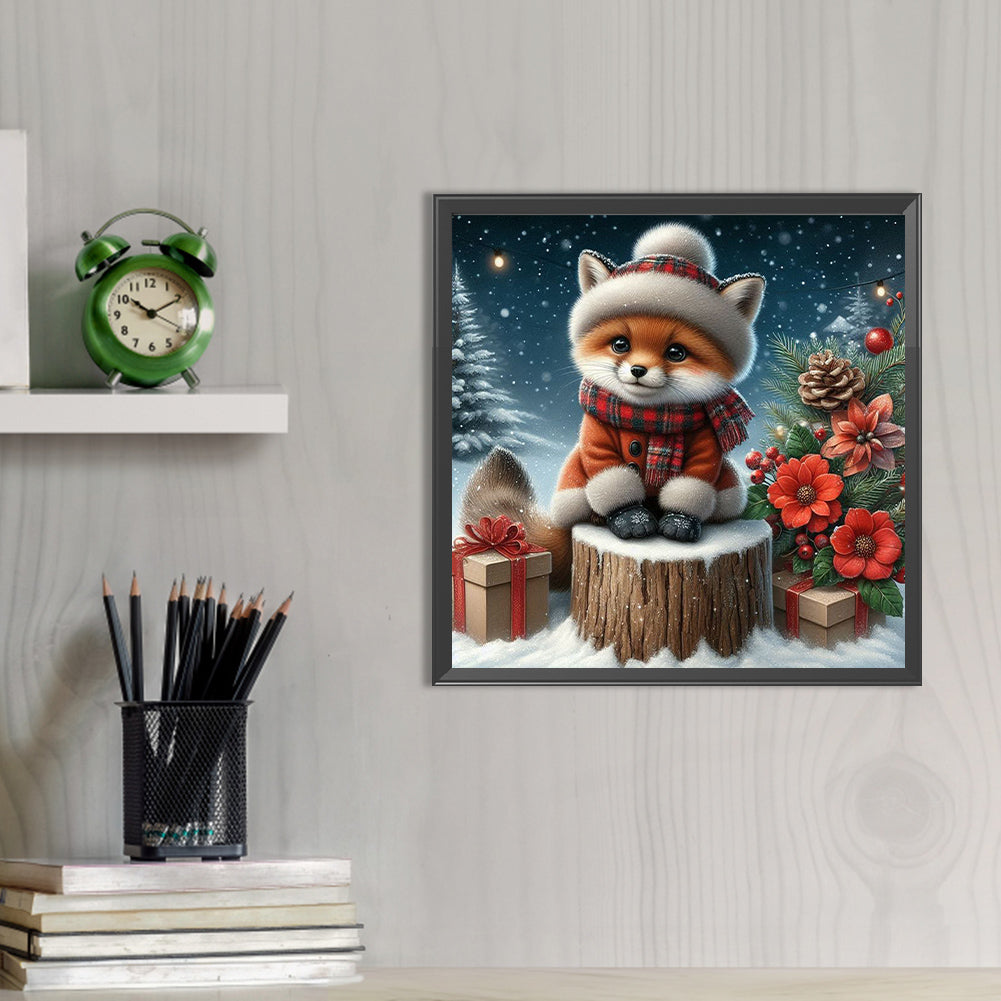 Snow Fox - Full AB Round Drill Diamond Painting 30*30CM