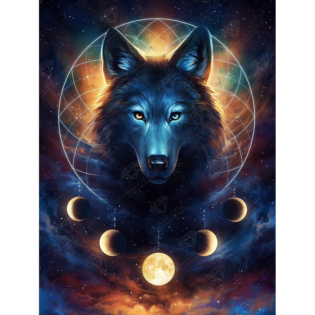 Dream Catcher Wolf - Full Round Drill Diamond Painting 30*40CM