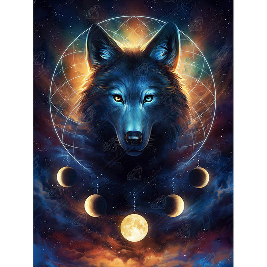 Dream Catcher Wolf - Full Round Drill Diamond Painting 30*40CM