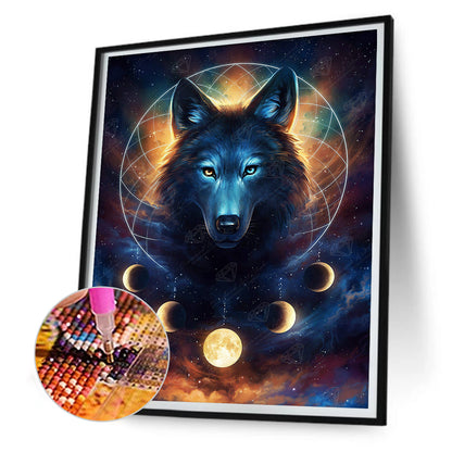 Dream Catcher Wolf - Full Round Drill Diamond Painting 30*40CM