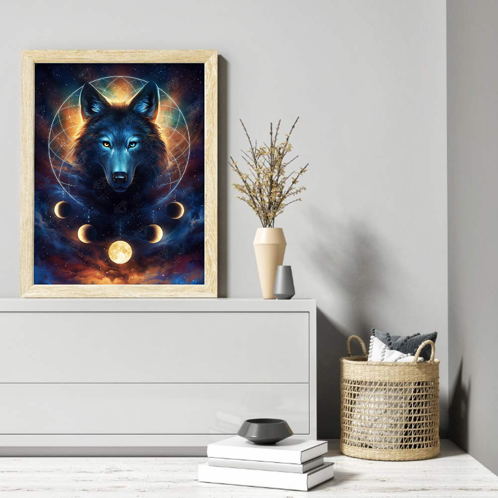 Dream Catcher Wolf - Full Round Drill Diamond Painting 30*40CM