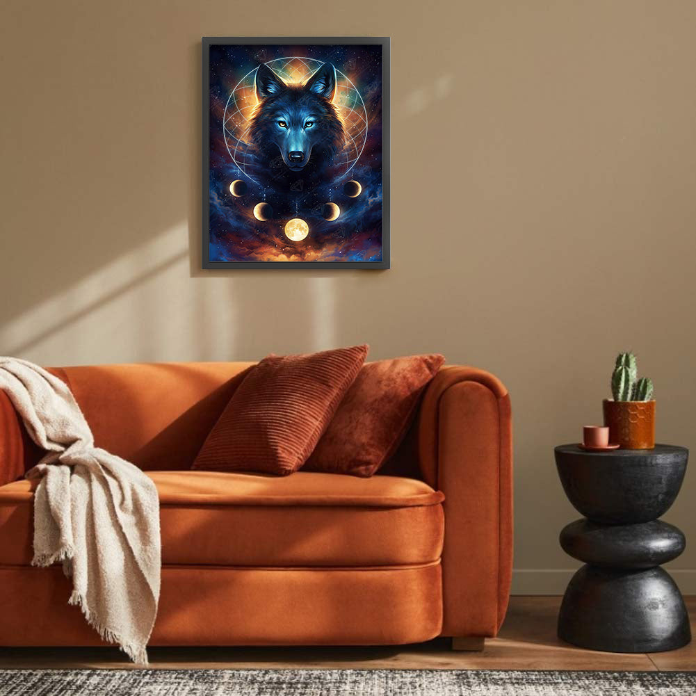 Dream Catcher Wolf - Full Round Drill Diamond Painting 30*40CM