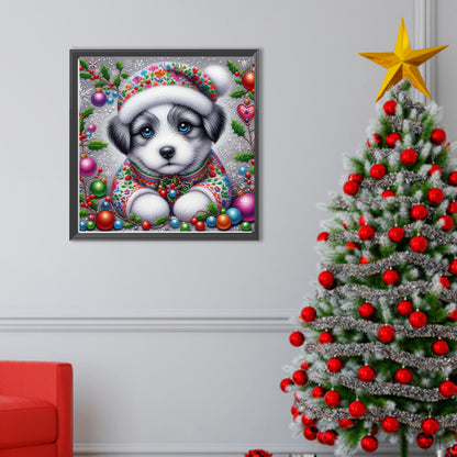 Christmas Dog - Full Round Drill Diamond Painting 40*40CM