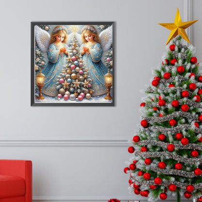 Christmas Tree And Angel - Full Round Drill Diamond Painting 40*40CM