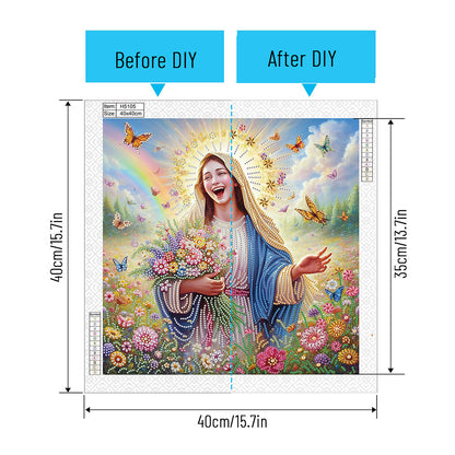 Our Lady Of Jesus - Special Shaped Drill Diamond Painting 40*40CM