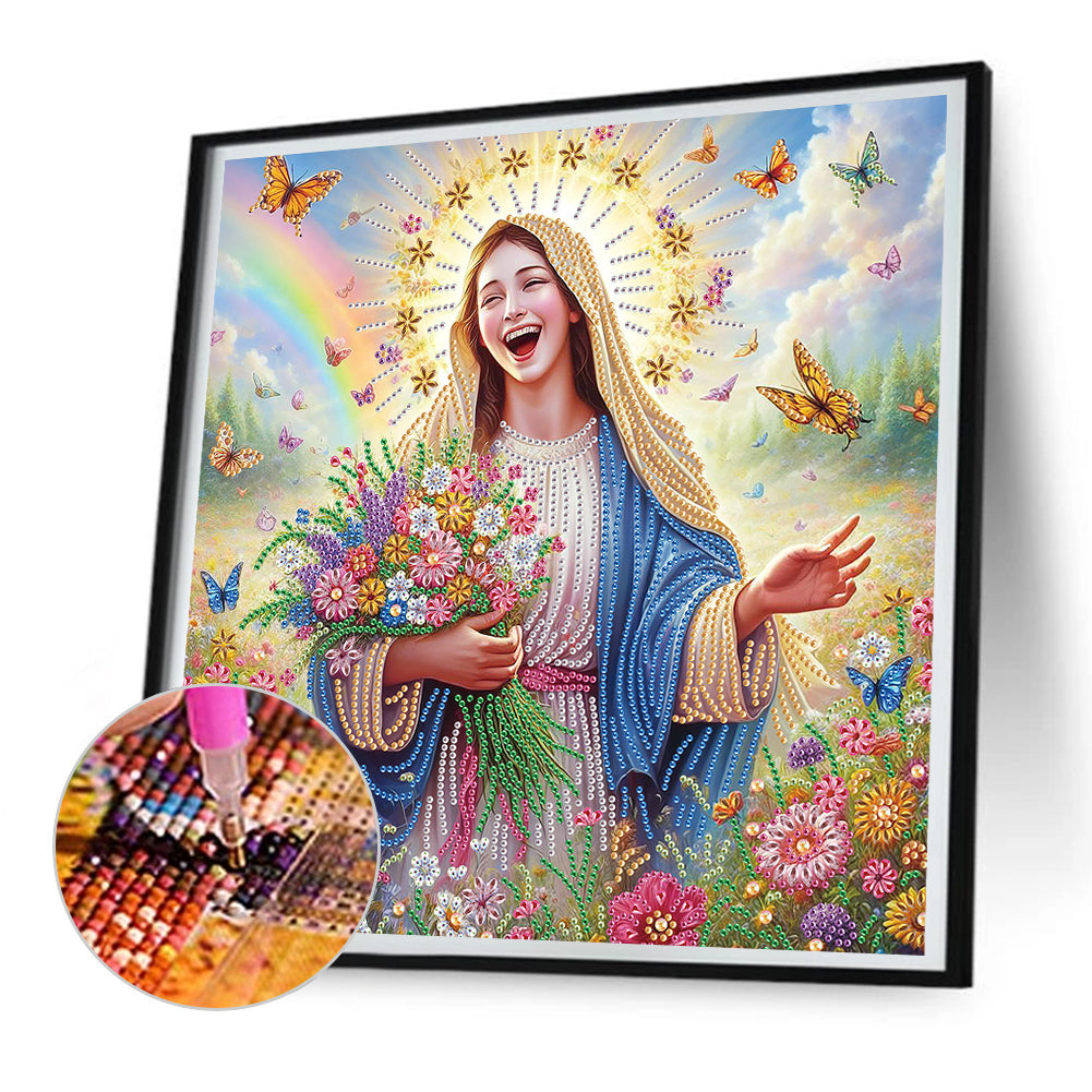 Our Lady Of Jesus - Special Shaped Drill Diamond Painting 40*40CM