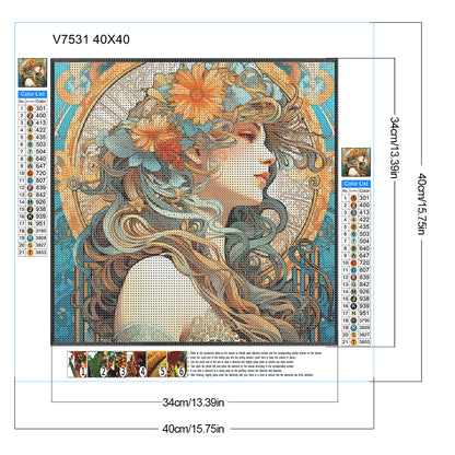Cool Goddess - Full Round Drill Diamond Painting 40*40CM