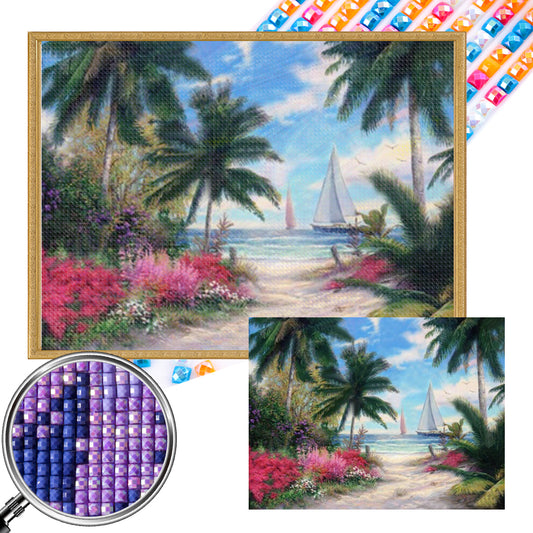 Seaside - Full AB Square Drill Diamond Painting 40*30CM