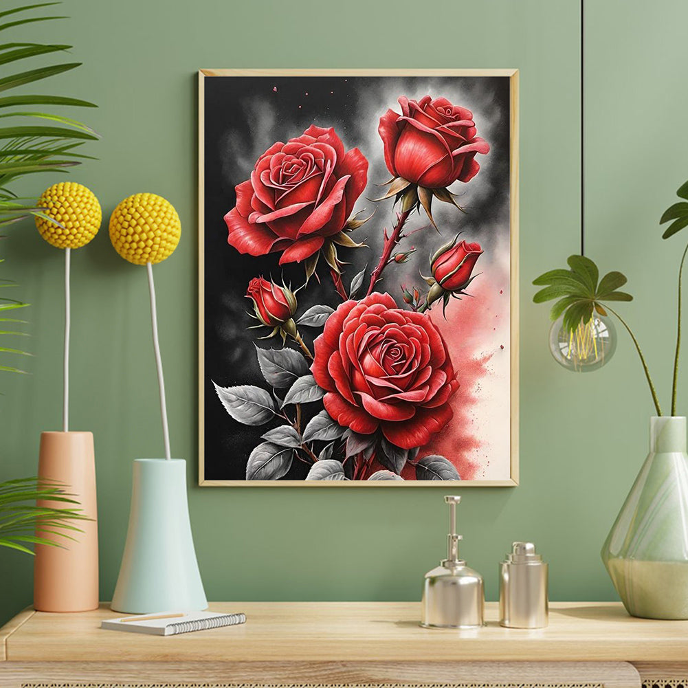 Red Rose - Full Round Drill Diamond Painting 40*50CM