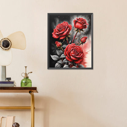 Red Rose - Full Round Drill Diamond Painting 40*50CM