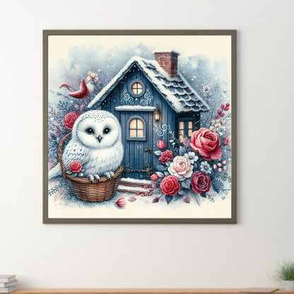 Garden Owl - Full Round Drill Diamond Painting 40*40CM