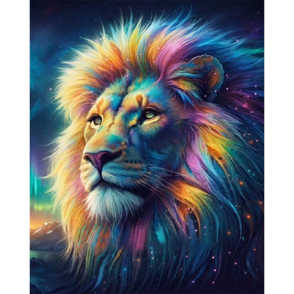 Colorful Lion - Full AB Round Drill Diamond Painting 40*50CM