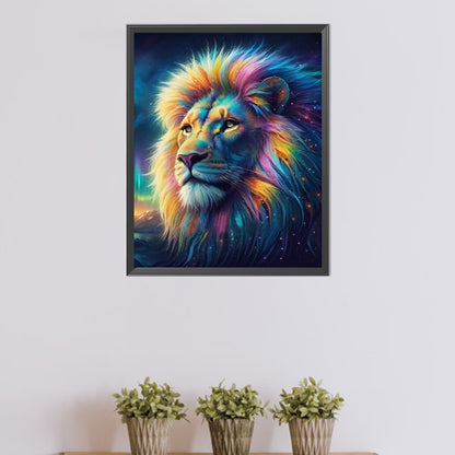 Colorful Lion - Full AB Round Drill Diamond Painting 40*50CM