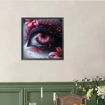 Pink Pupil Eyes - Full Round Drill Diamond Painting 40*40CM