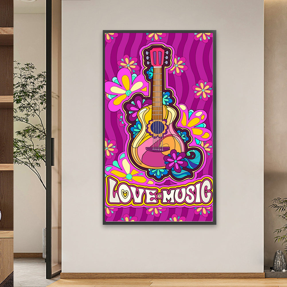 Guitar - Full Square Drill Diamond Painting 40*70CM