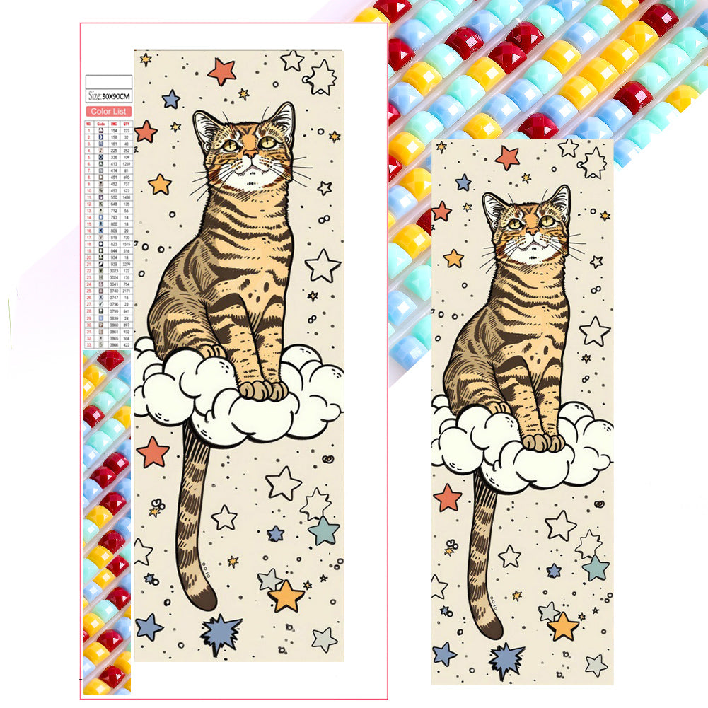 Cat - Full Square Drill Diamond Painting 30*90CM