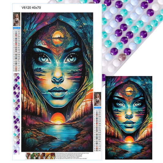 Goddess Of Nature - Full AB Round Drill Diamond Painting 40*70CM