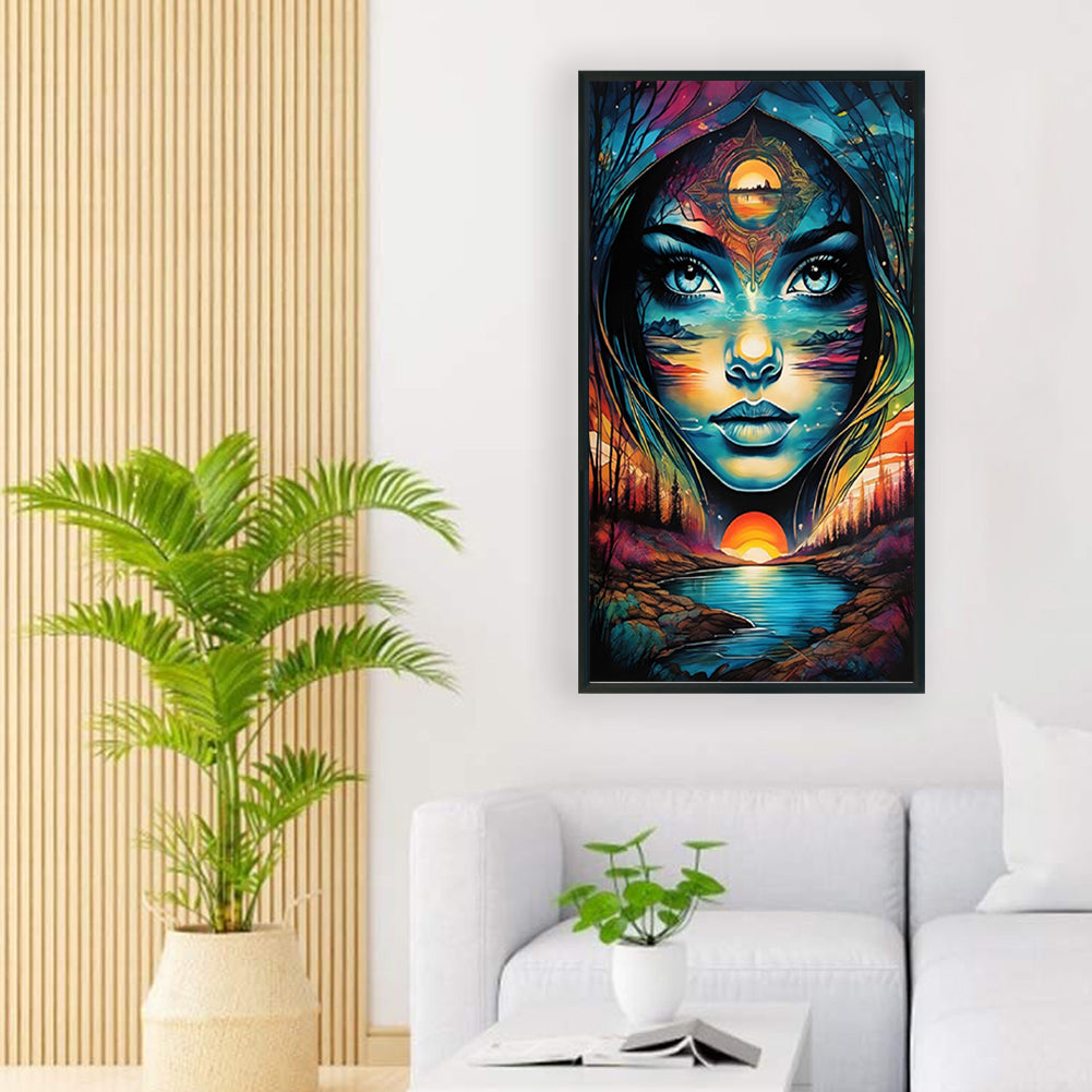 Goddess Of Nature - Full AB Round Drill Diamond Painting 40*70CM