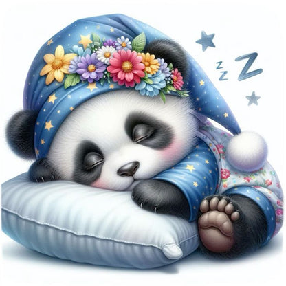 Sleeping Panda - Full Round Drill Diamond Painting 30*30CM