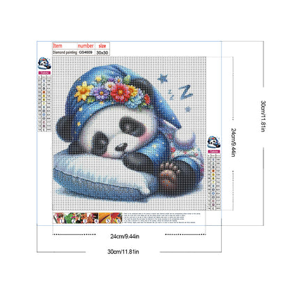 Sleeping Panda - Full Round Drill Diamond Painting 30*30CM