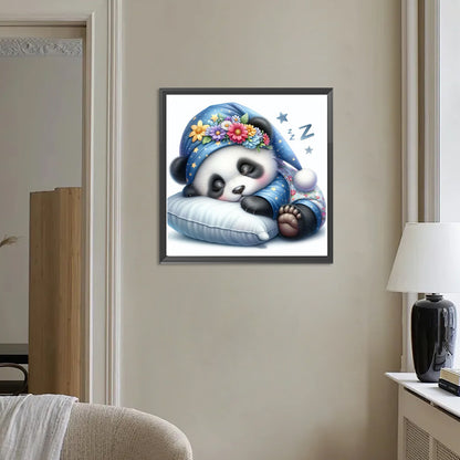 Sleeping Panda - Full Round Drill Diamond Painting 30*30CM