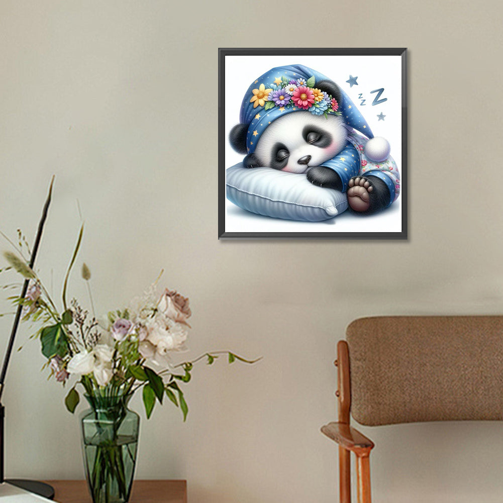 Sleeping Panda - Full Round Drill Diamond Painting 30*30CM