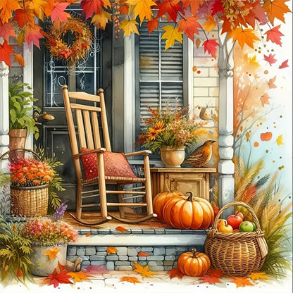 Autumn Courtyard - Full Round Drill Diamond Painting 40*40CM