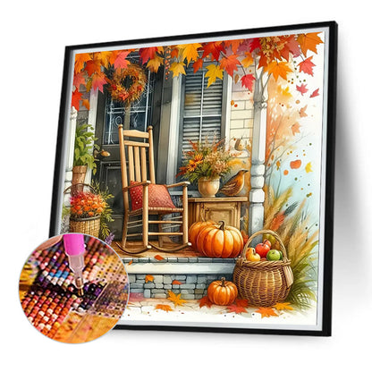 Autumn Courtyard - Full Round Drill Diamond Painting 40*40CM