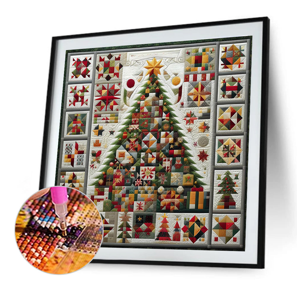 Star Cloth Christmas Tree - Full Round Drill Diamond Painting 50*50CM