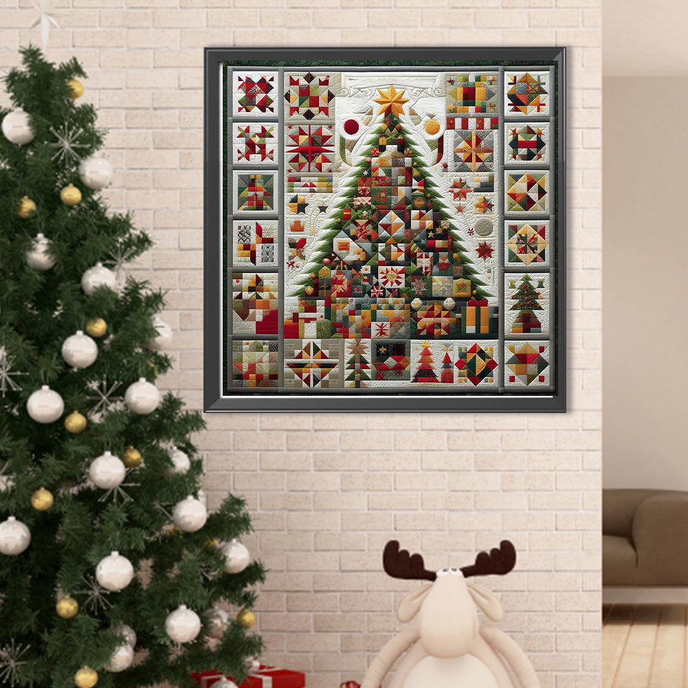 Star Cloth Christmas Tree - Full Round Drill Diamond Painting 50*50CM