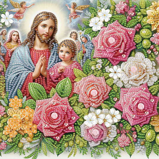 Our Lady Of Jesus - Special Shaped Drill Diamond Painting 30*30CM