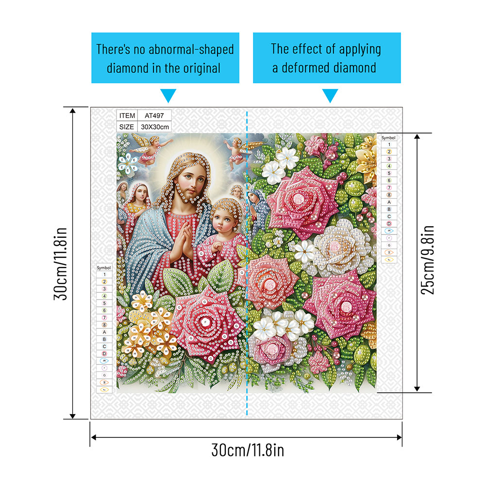 Our Lady Of Jesus - Special Shaped Drill Diamond Painting 30*30CM