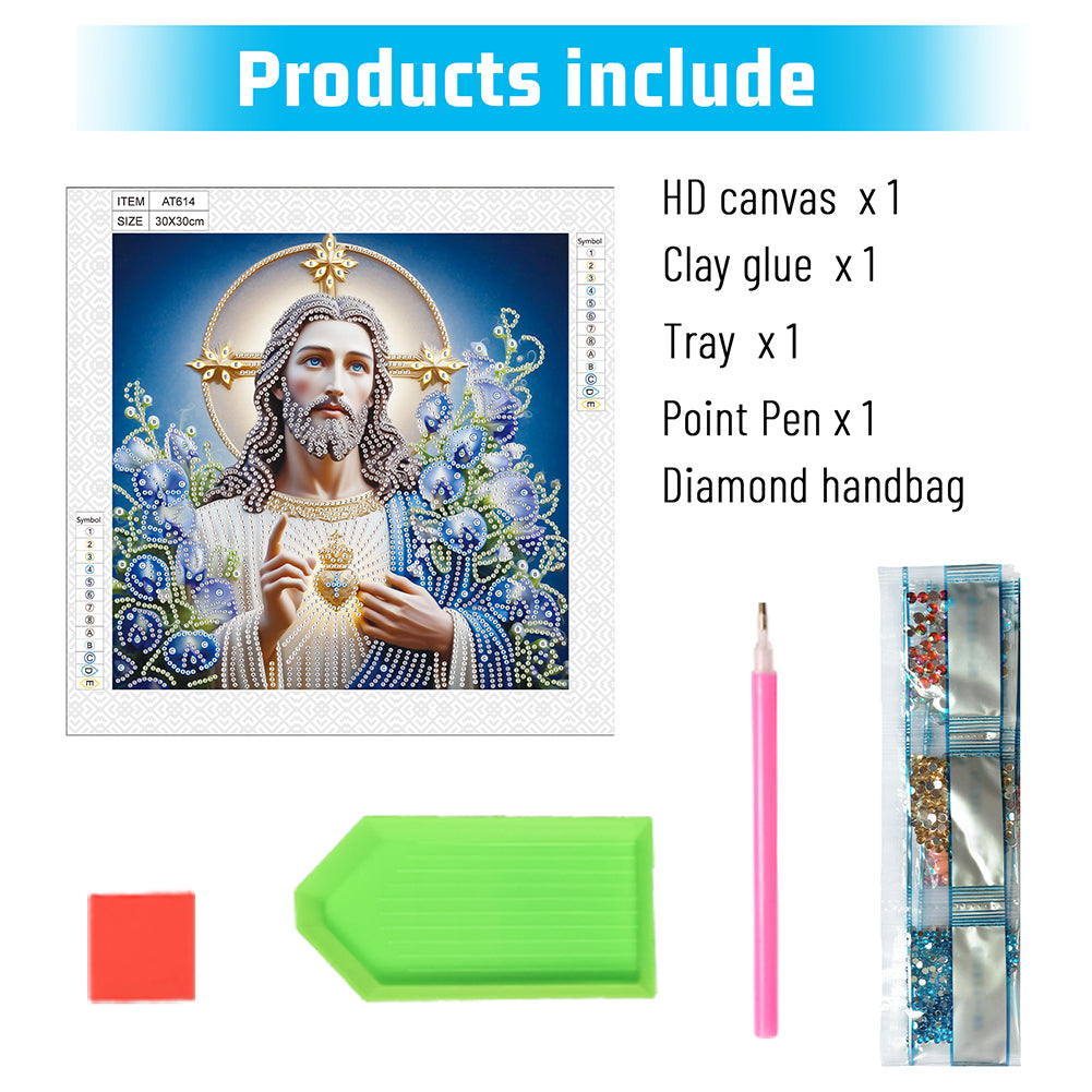 Our Lady Of Jesus - Special Shaped Drill Diamond Painting 30*30CM