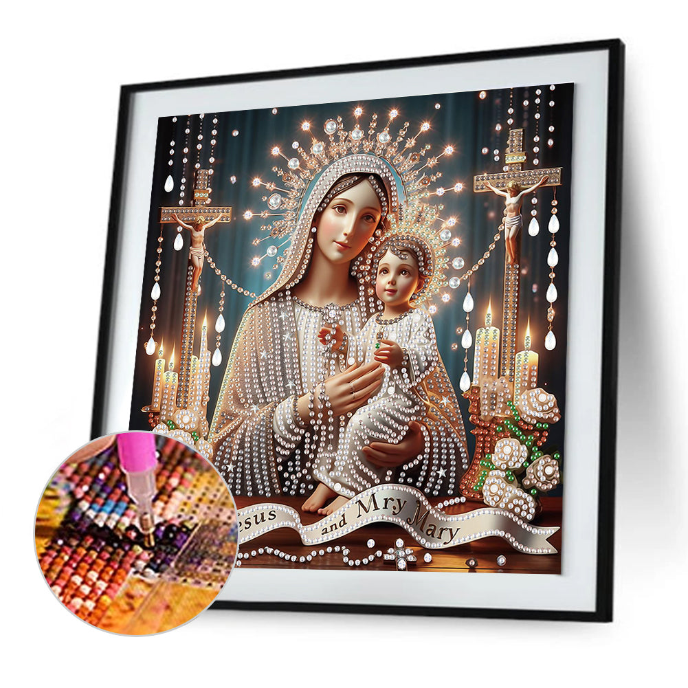 Our Lady Of Jesus - Special Shaped Drill Diamond Painting 30*30CM