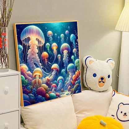 Undersea Jellyfish - Full Round Drill Diamond Painting 40*40CM