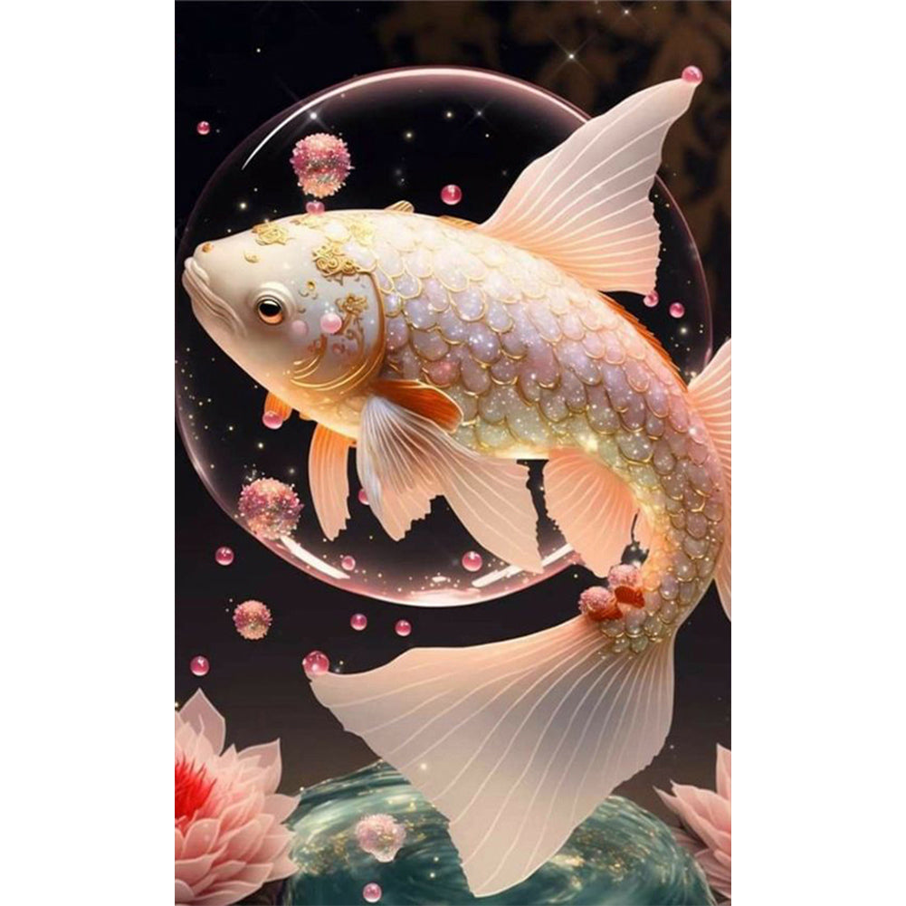 Fish - Full Round Drill Diamond Painting 40*65CM