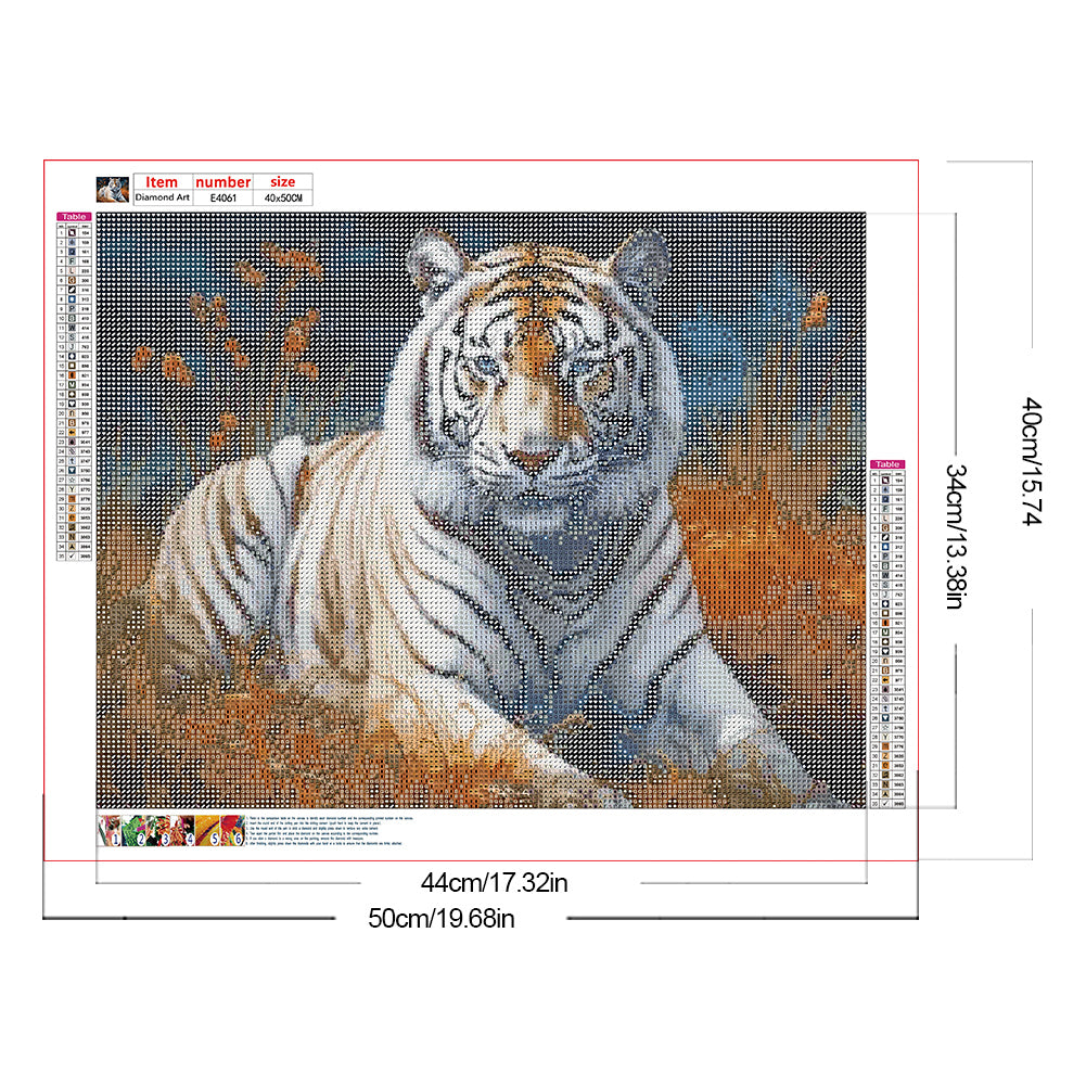 Tiger - Full Round Drill Diamond Painting 50*40CM