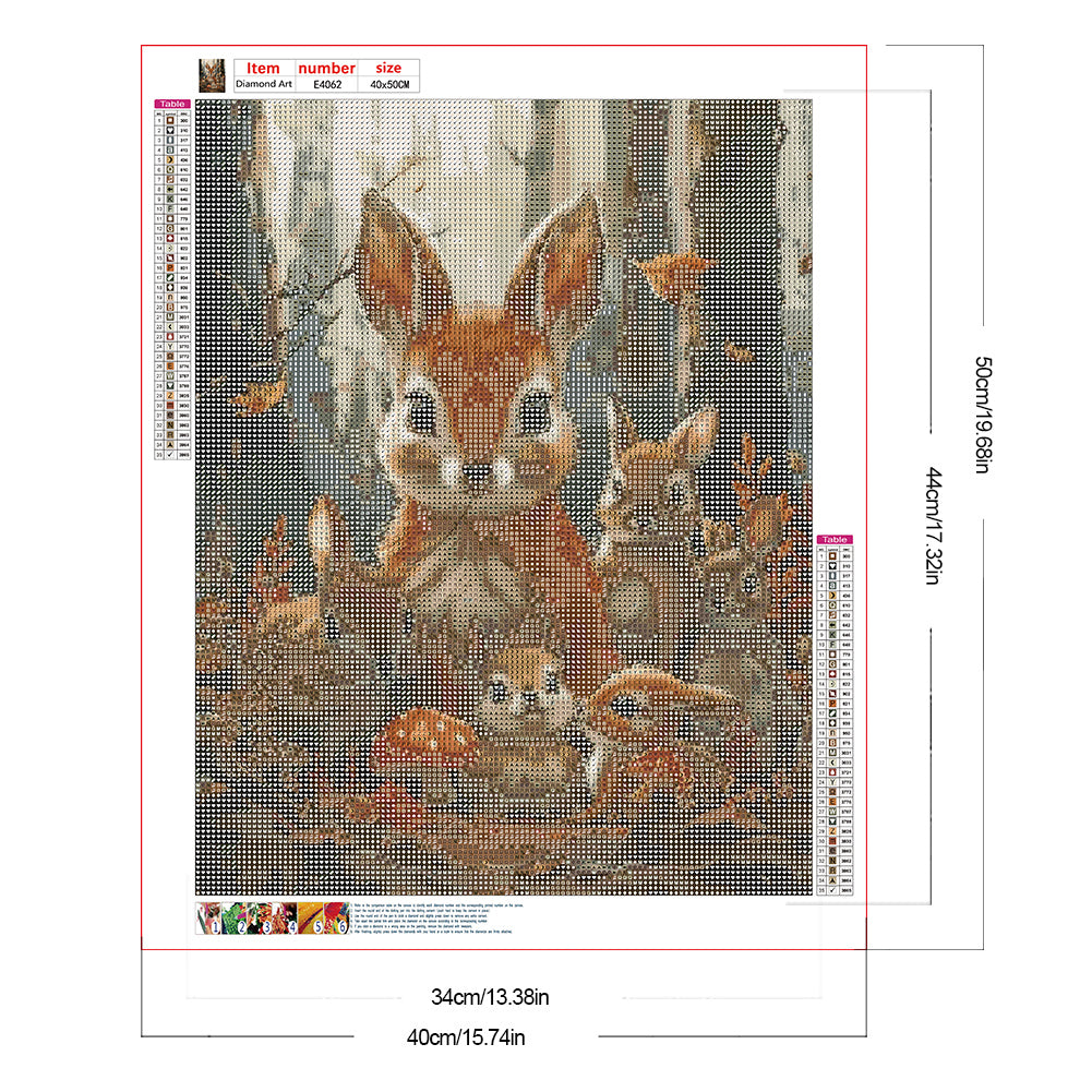 Rabbit - Full Round Drill Diamond Painting 40*50CM