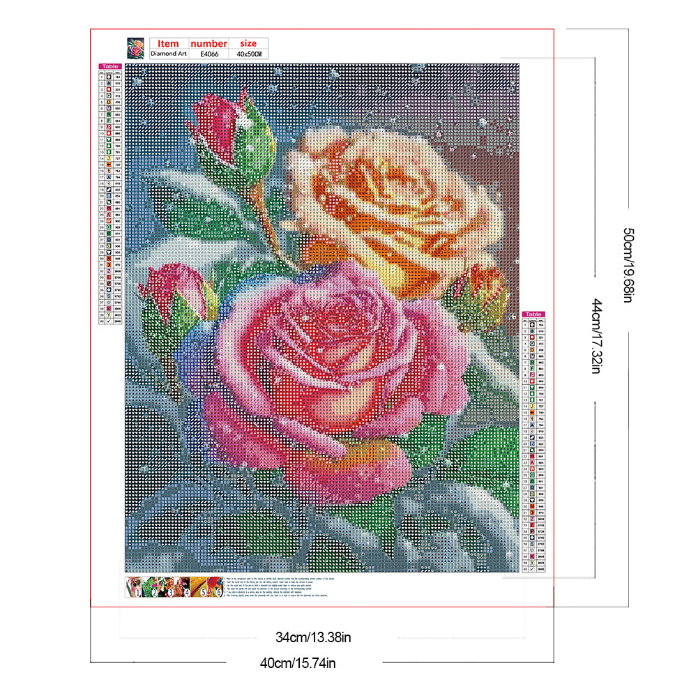 Rose - Full Round Drill Diamond Painting 40*50CM