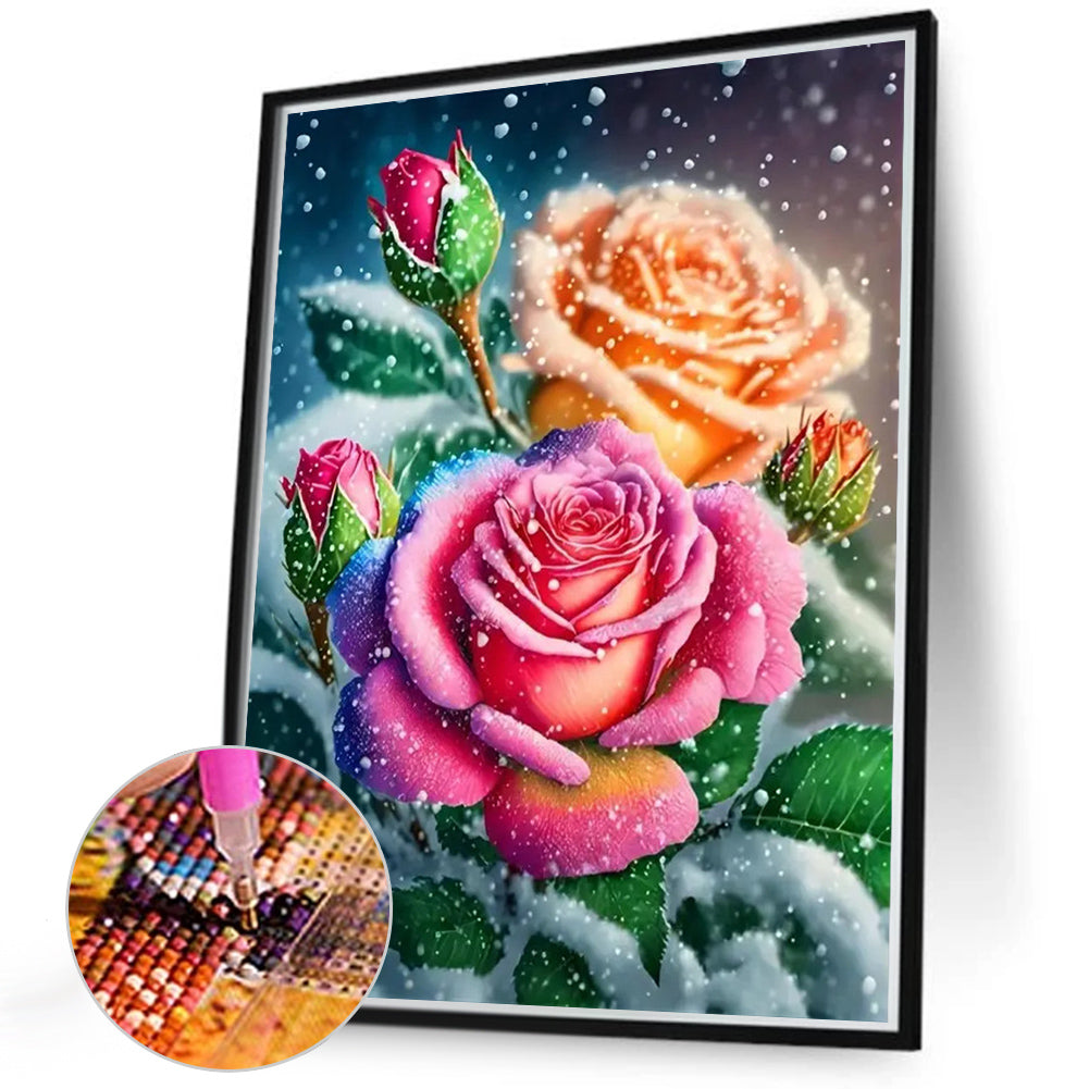 Rose - Full Round Drill Diamond Painting 40*50CM