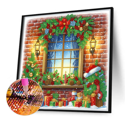 Christmas Windows - Special Shaped Drill Diamond Painting 40*40CM