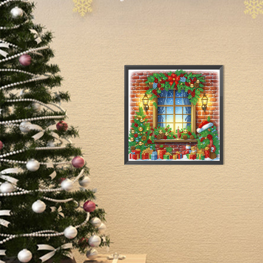 Christmas Windows - Special Shaped Drill Diamond Painting 40*40CM