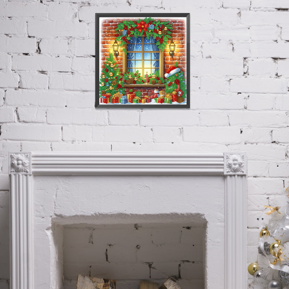 Christmas Windows - Special Shaped Drill Diamond Painting 40*40CM