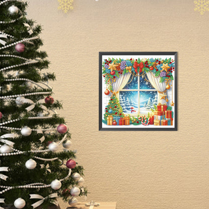 Christmas Window Scenery - Special Shaped Drill Diamond Painting 40*40CM