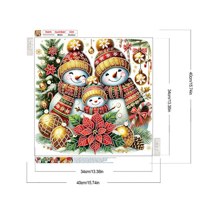 Christmas Snowman - Special Shaped Drill Diamond Painting 40*40CM