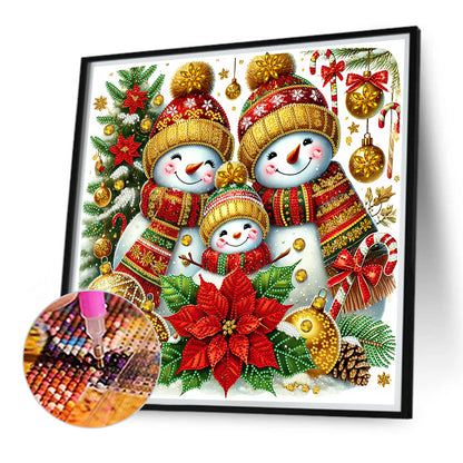 Christmas Snowman - Special Shaped Drill Diamond Painting 40*40CM