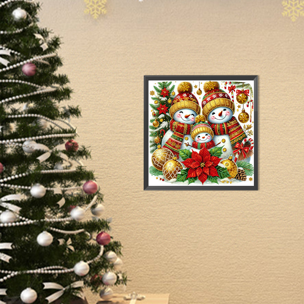 Christmas Snowman - Special Shaped Drill Diamond Painting 40*40CM