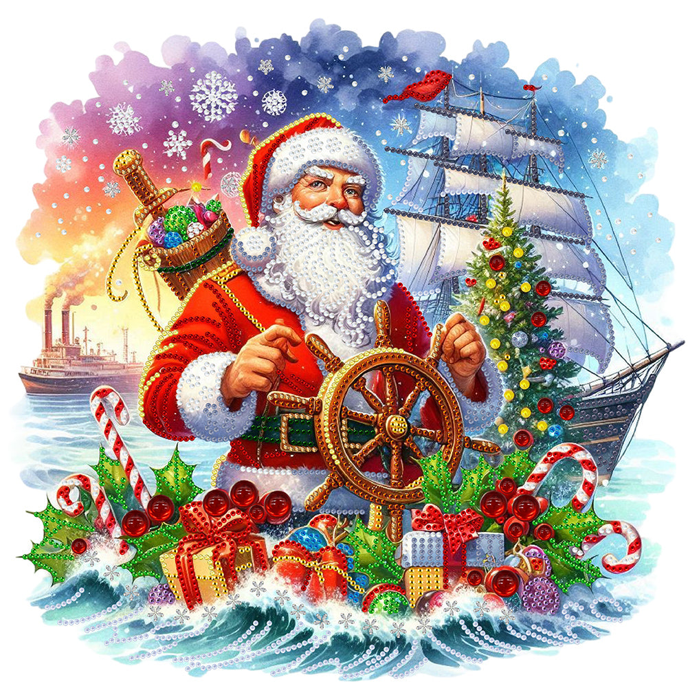 Christmas Sailor - Special Shaped Drill Diamond Painting 40*40CM