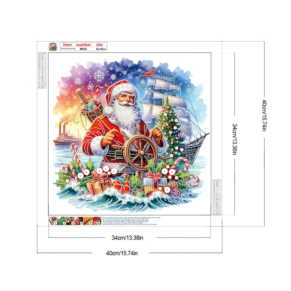 Christmas Sailor - Special Shaped Drill Diamond Painting 40*40CM